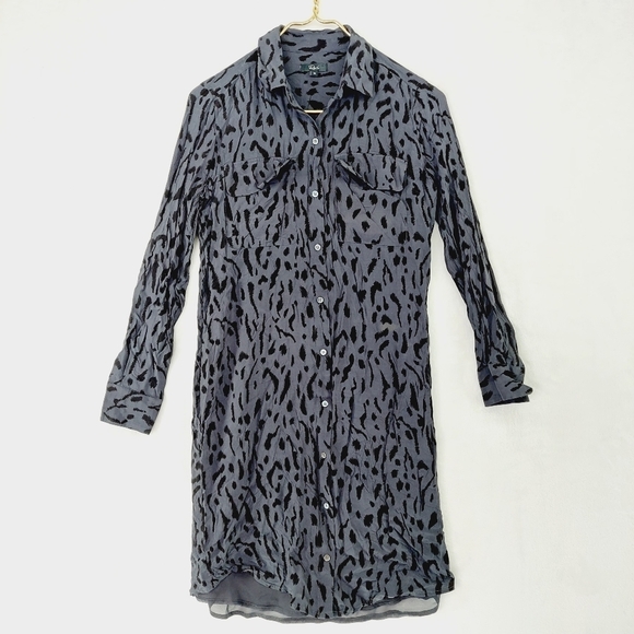 Rails Alix Cheetah Print Button Down Belted Midi Dress P2853 - Picture 2 of 8